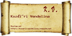 Kozári Vendelina névjegykártya